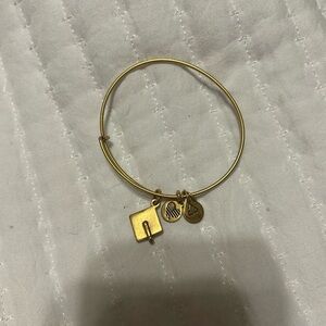 ALEX AND ANI Gold Charm Bracelet- graduation cap charm